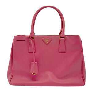 Prada 2way Galleria Saffiano Shoulder Bag Leather Pink Gold